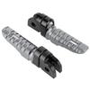 Akozon Motorcycle Front Foot Pegs, 1 Pair Aluminum Alloy Front Footrests, Non-Slip Fits MT-03, MT-25, MT-07, MT-09, R3, and XJ6 (Titanium)