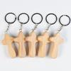 Wooden Comfort Cross Keychain Christian Religious Cross Keychain Bag Pendant