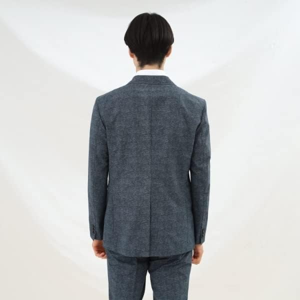 Takeo Kikuchi Tailored Antibacterial and COOL Dobby Navy 02 Men's Jacket, Odor-Resistant, DOTS® Print, 93141005, (093) (M)