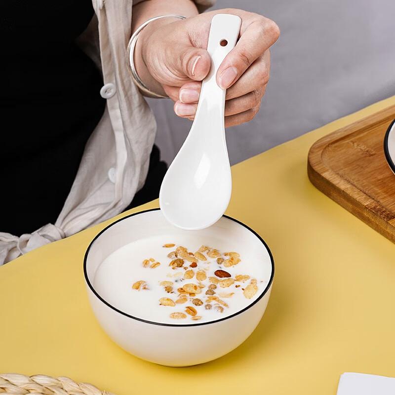 Youlaifu Keramik Suppen- & Esstellerlöffel