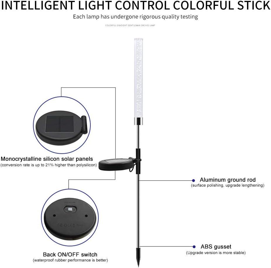 1/2pc Solar Outdoor Color Changing Landscape Path Light Solar Powered Acrylic Bubble Pathway Stake Light For Garden Patio Decor