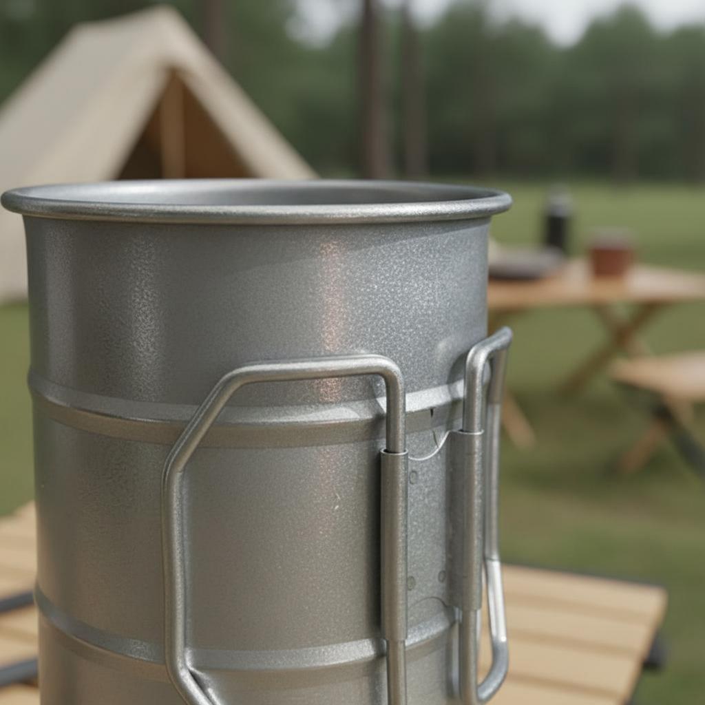Camp Mug with Handle Sturdy Stainless Steel Camping Cup Camping Cup Lightweight Drinkware Portable for Outdoor