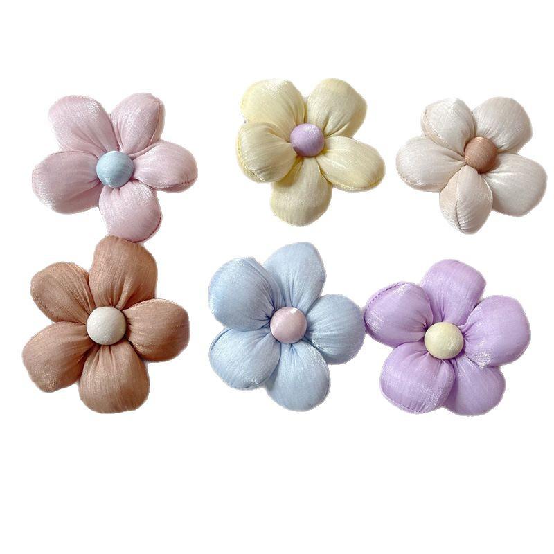 Lurex Cotton-Filled Flower DIY Brooch for Phone Cases, Clothes, Shoes, and Socks