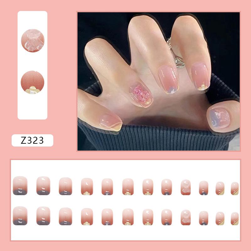 Wear Nail Diamond Small Fresh Three-dimensional Pattern Love Bow Nail Patch Nail Wear Nail Product