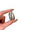 Brushed matte plain ring ear buckle female design earrings cold wind ear