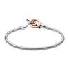 925 Silver Women's Bracelet with Heart T-shaped Buckle and Adjustable Bracelet, Fashionable DIY Jewelry Gift