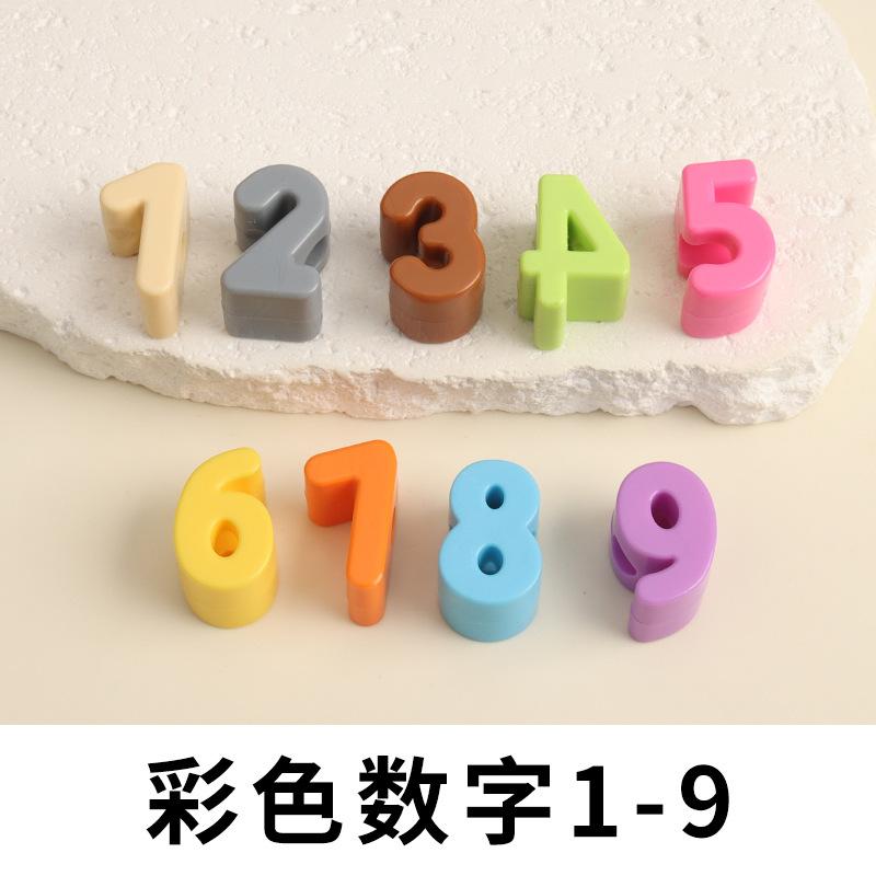 5pcs Color Casual Shoe Buckle Alphanumeric Accessories Beaded Diy Thick Shoes Shoelaces Decorative Buttons