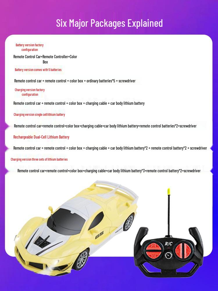 High-Speed Drift Remote Control Car - Luxury Gift for Boys, Children's Electric Sport Racing Toy