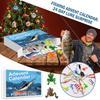 Fishing Themed Christmas Advent Calendar - Holiday Countdown Calendar for Anglers and Fishermen