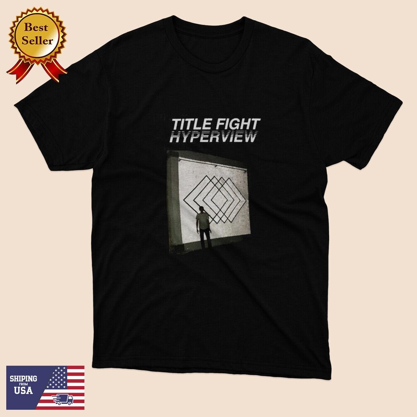 Vtg Title Fight Band Hyperview Cotton Black Full Size Shirt JU240 L