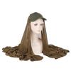 Solid Color Pearl Scarf & Cotton Baseball Cap Set