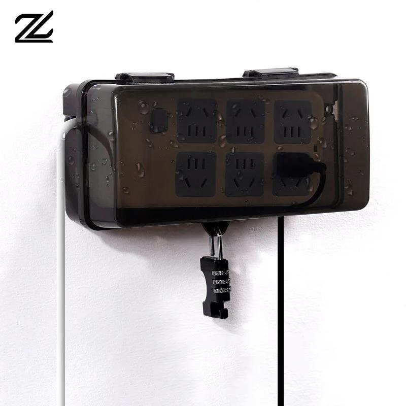 6 Outlets Outdoor Electrical Boxes Waterproof Cable Management Box Rain-Proof Weather Proof Plug Box For Wiring Board