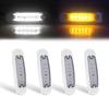 LED Side Marker Constant White Sequential for Trailers and 18 High Universal Corner Set of 4 X-STYLE Lights, 12V/24V, + Yellow, Trucks, LEDs,