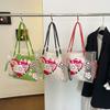 Summer Cartoon Horse Print Transparent PVC Tote Bags Elegant Large Capacity Jelly Handbag Sweet Youth Shoulder Bag for Women