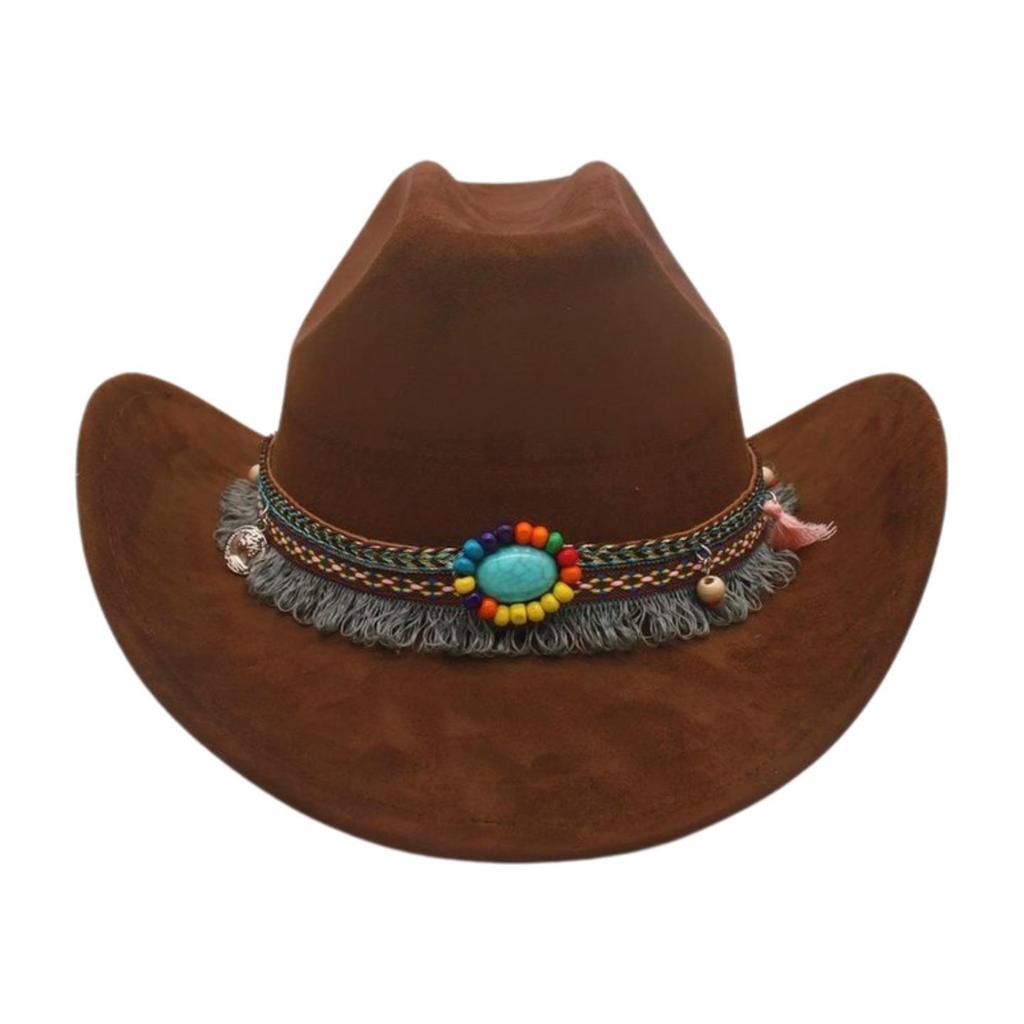 British Style Knight Performance Dance Performance Jazz Hat Ethnic Style Warped Edge Top Hat Travel Cowboy Hat