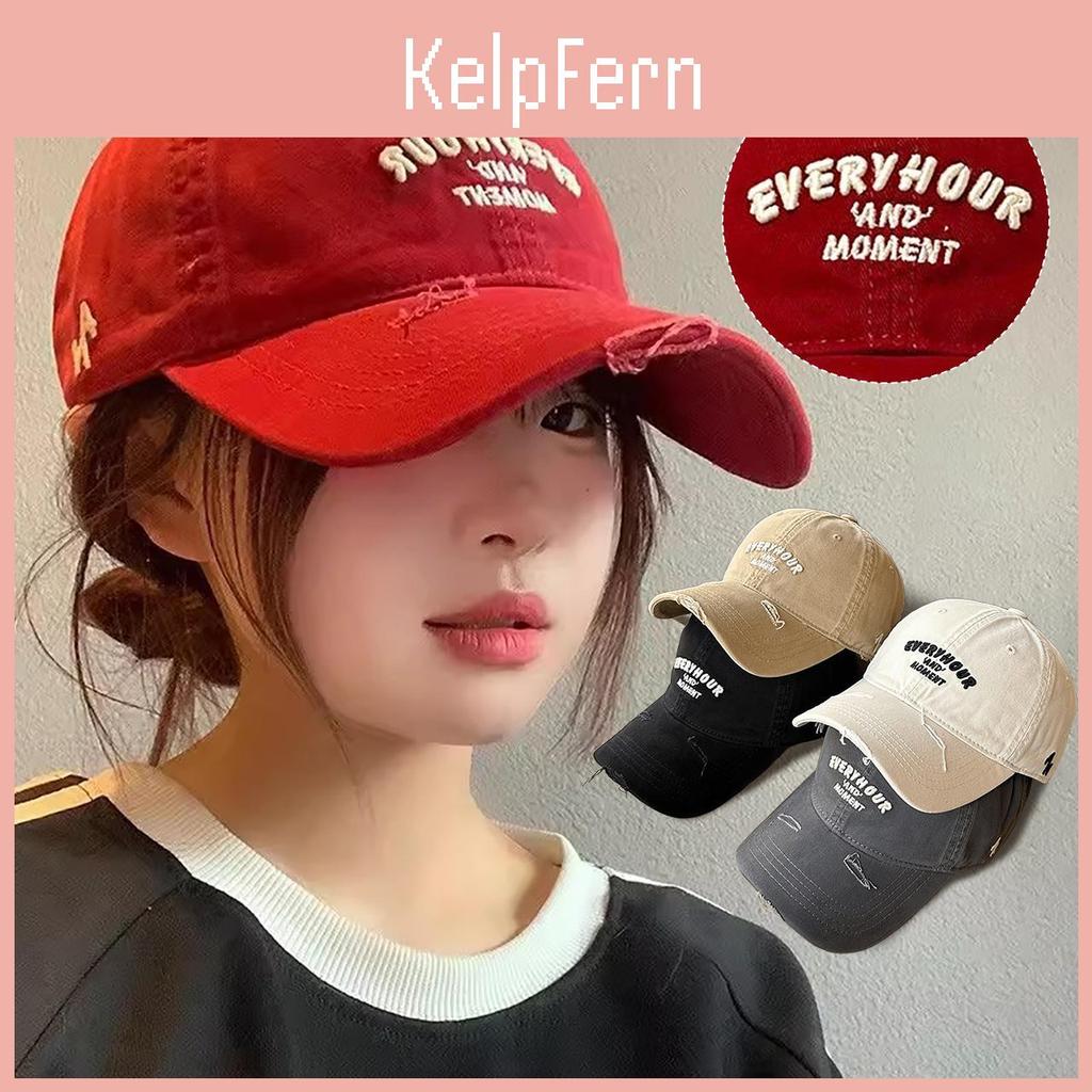Women Cap Baseball Letters Punk Vintage Embroidery Cotton Snapback Peaked Sun Hats Outdoor Sports Golf Travel Sunscreen Hat