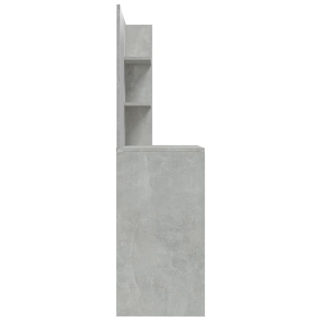 Moderner, minimalistischer Schminktisch mit Spiegel, Schminktisch mit Aufbewahrungsfächern, Schubladen zur Aufbewahrung, 74,5x40x141 cm
