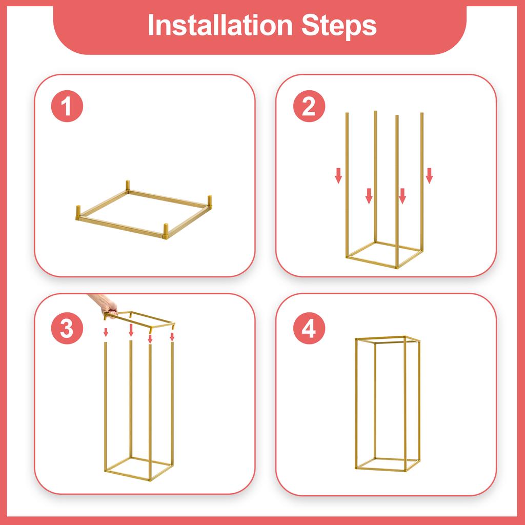 10 Pcs Gold Flower Stands, Modern Iron Flower Holder for Wedding Centerpieces, Party Table Decor