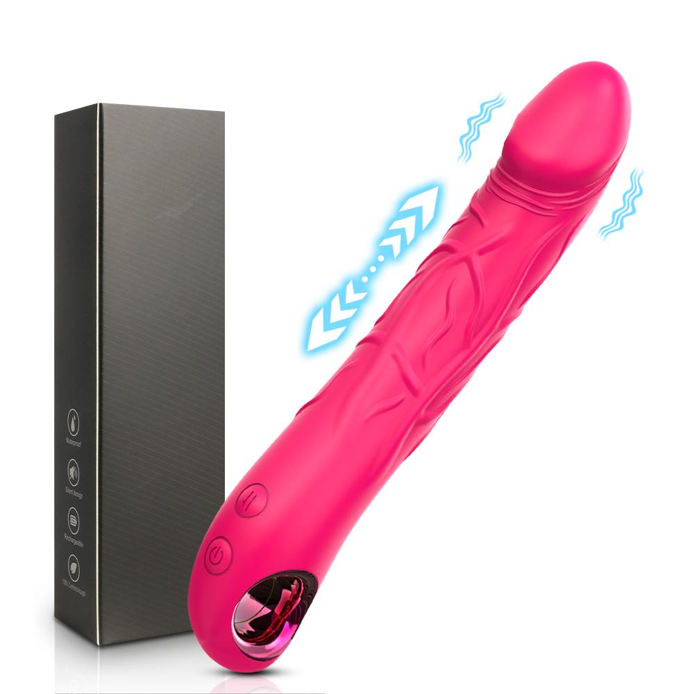 Telescopic Vibrator 10 Modes for Women High Speed Motor G-Spot Climax Dildo Vibrating Female Masturbator Adult Sex Toy for Woman