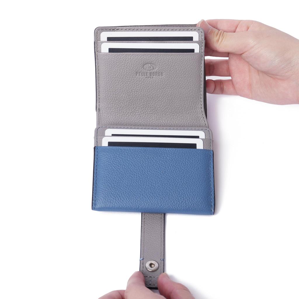 Pelle Borsa Bifold Wallet 7202 Blau (THIS)