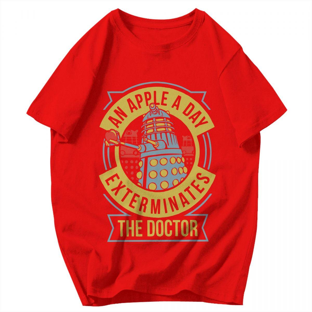 Men T Shirt Doctor Exterminates The Doctor Unique Y2K Graphic Quality Unisex Clothing T Shirts S
