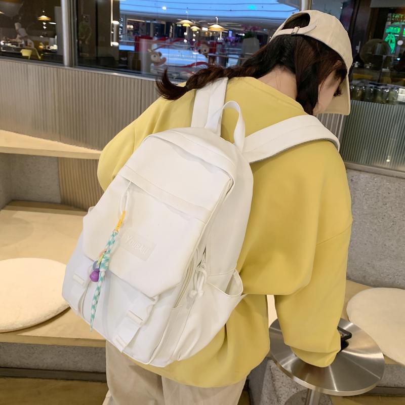 Children's Schoolbag Grade 3-6 Primary School Backpack Solid Color Women's Backpack