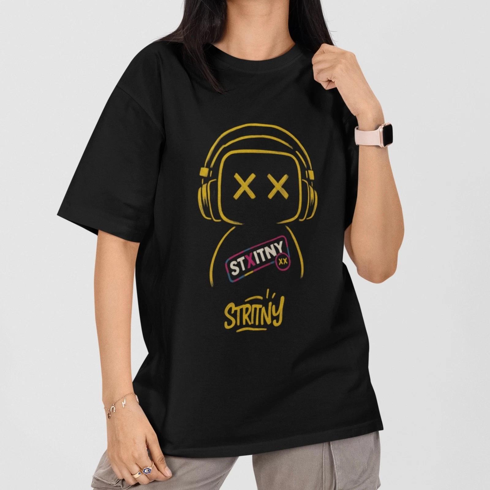 Streetwear DJ Headphone X Eyes Graphic Tee Hip Hop Urban Aesthetic Cool T-Shirt XXXL
