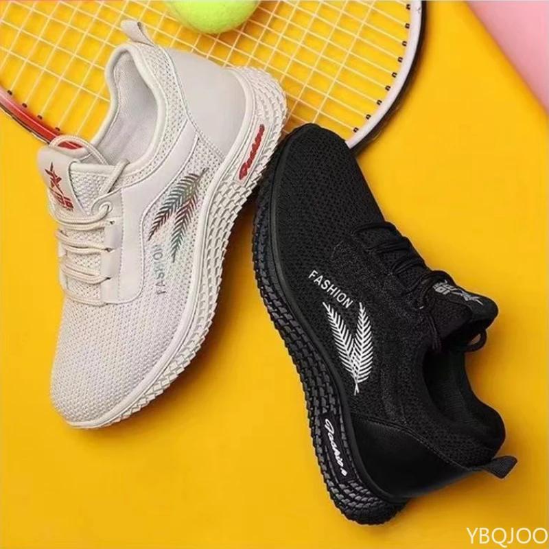 **2025 Breathable Shoes Versatile trendy mom Flats Women's Wear resistant Sneakers Soft soled comfort casual ladies shoes Mujer