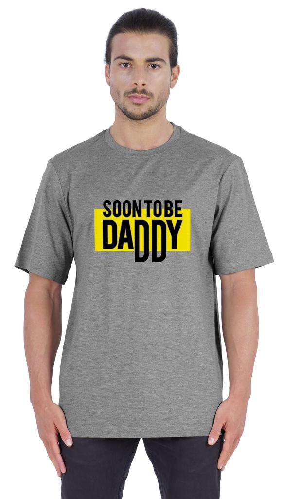 Inkmeso Men's Graphic Printed "Soon To Be Daddy" Pregnancy Announcement Tshirt Crew Neck Tee For Being