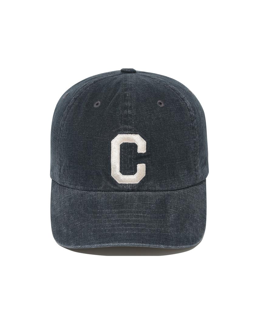 COVERNAT C Logo Oxford Washed 6-Panel Cap Dark Navy