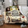 Wine Lovers Name Blanket Comfortable Soft Lightweight Allseason Multipurpose Blanket For Picnics Sofas Offices Beds Living Rooms Perfect Gift For