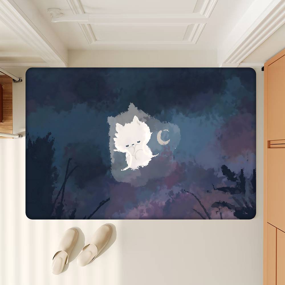 Kitty Cute And Girlish Style Floor Carpet Kids Room Bedroom Decoration Balcony Anti-Slip Doormat Living Room Hotel Decor Mat