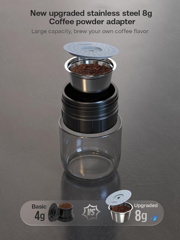 HiBREW Portable Coffee Machine H4A for Car & Home 3-in-1 Expresso Coffee Maker 80W 12V Car Coffee Maker
