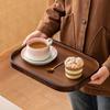 Rectangle Wood Tray Retro Style Fruit Plate Smooth Edge Tea Tray  Home