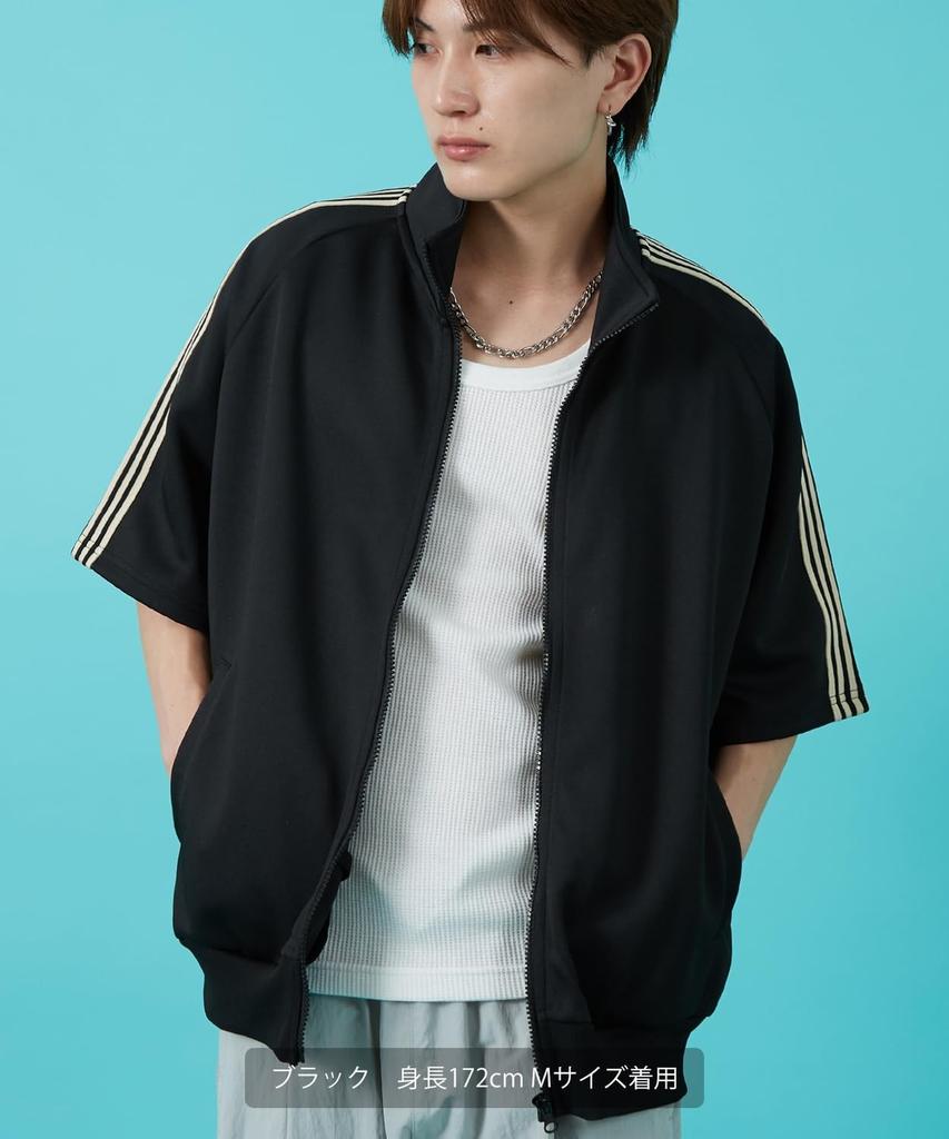 [IMPROVES] [SIDEWAYSTANCE] Line Jersey Short Sleeve Track Jacket