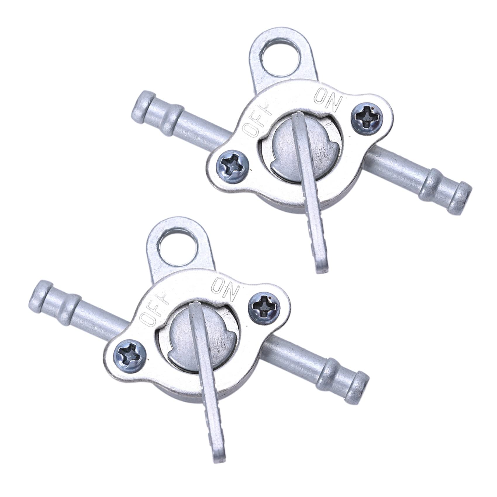 

надписи 2X Клапан топливного бака Переключатель краника Петкок Карман для квадроцикла Питбайка Мотоцикла серебряный