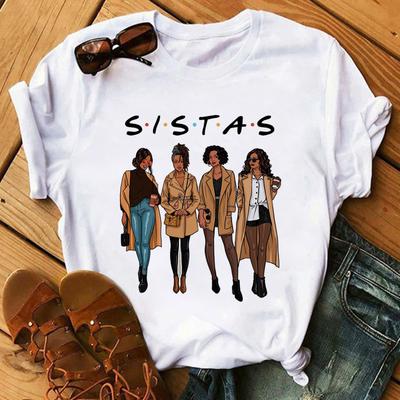 Women Funny Graphic Black African Curly Hair T-shirts for Aesthetic for Women Fashion Printed T-shirt T-shirt Aesthetic Clothes