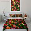 "Colorful Tulip Garden Set" Multiple Sizes Kid's And Adults' Bedroom Exquisite 3PC Bedding Set, Gift