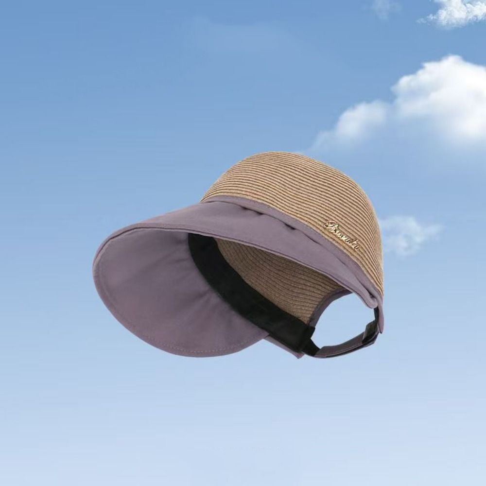 Solid Color Sunshade Cap Wide Brim Bucket Sunhat Simple Fisherman Cap  Camping