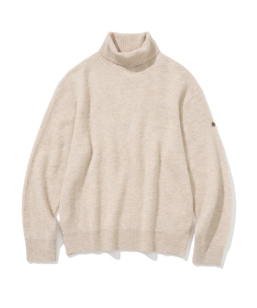 UNIFORM BRIDGE Alpaca Turtle Neck Knit Cream