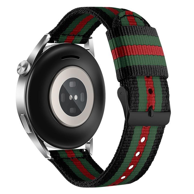 

17мм 19мм 20мм тканинний нейлоновий ремінець для годинника SWATCH Браслет Заміна браслета Жіночий чоловічий годинник Спортивний годинник Аксесуари Ремінець 19mm зелений/червоний