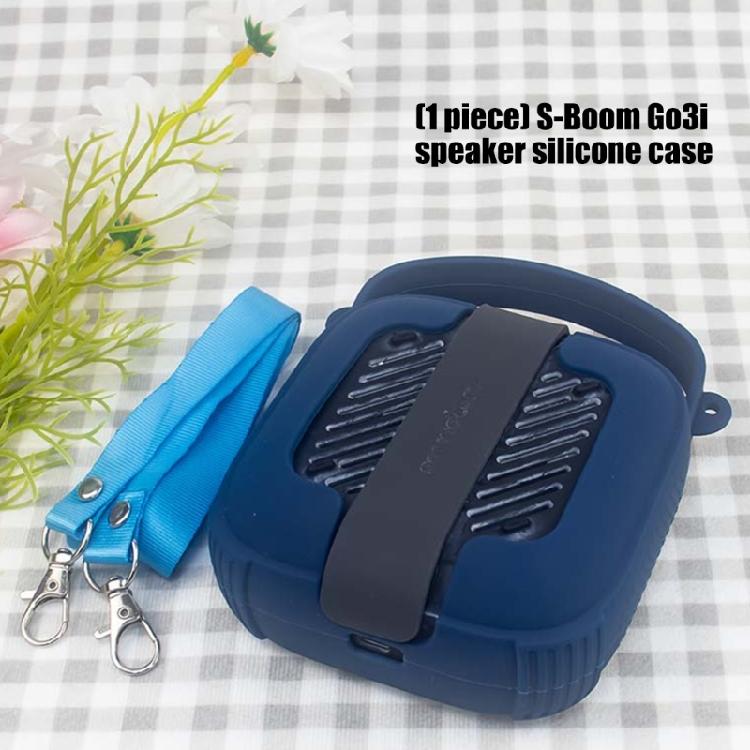 Portable Speaker Sleeve In Silicone with Wrist Strap and Access Openings for Storage, Daily Carry and Home Use