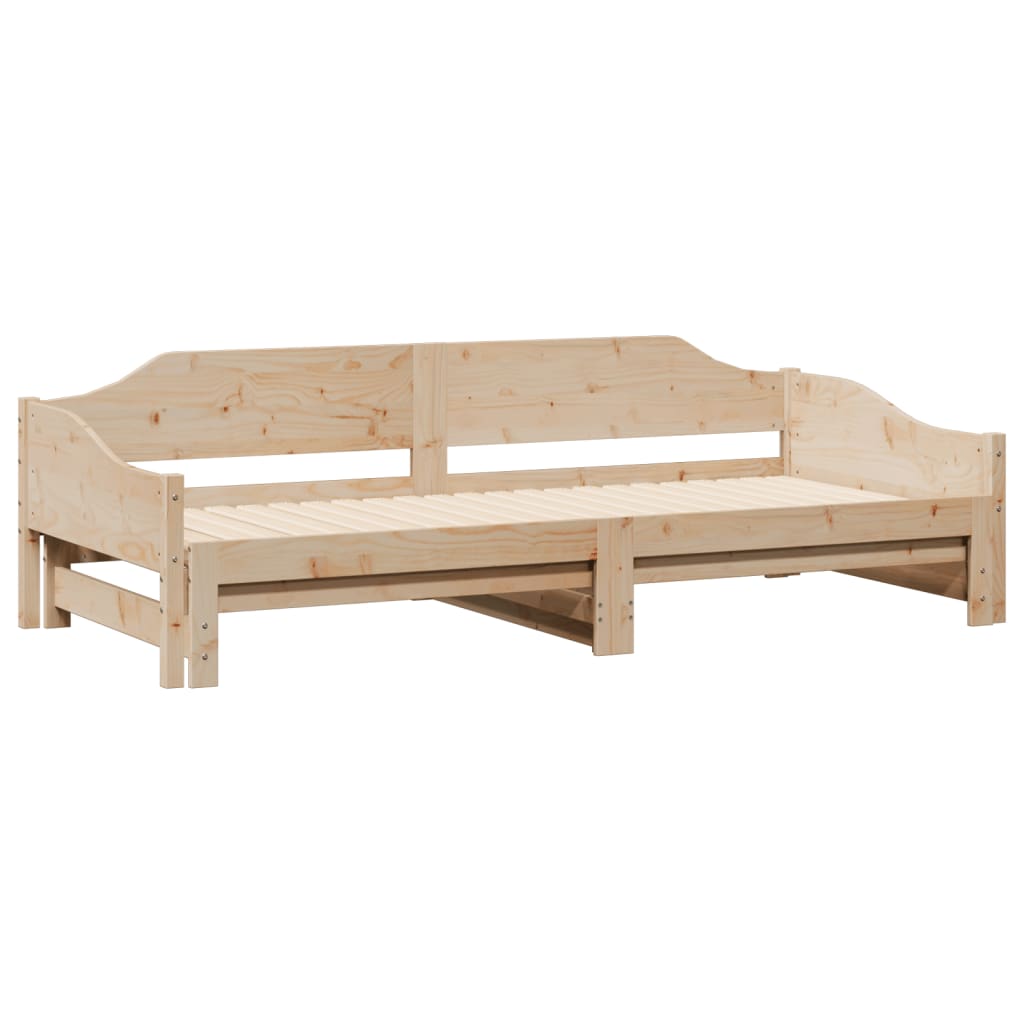 Pull Out Daybed 90x190 cm Solid Pine Wood