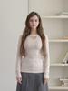 MIERCOLES Heart Cut-Out Long Sleeve T-Shirt [Pink]