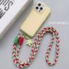 Trendy Multicolor Adjustable Crossbody Phone Lanyard - Thick Braided Anti-Drop Chain