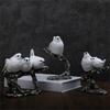 Animal Statue Modern Sculpture for Home Office Desk Decor Resin Birds Figurine Gifts Decorative Birds on Branch Statue