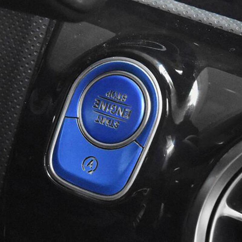 For Mercedes Benz A Class W177 A180 A200 A250      Car One Click Push Start Button Stickers Trim Switch Hood