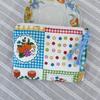 Adorable Blue Cartoon Makeup Bag: Mini Pure Cotton Coin and Earphone Pouch, Lipstick Carrier, Portable Storage.
