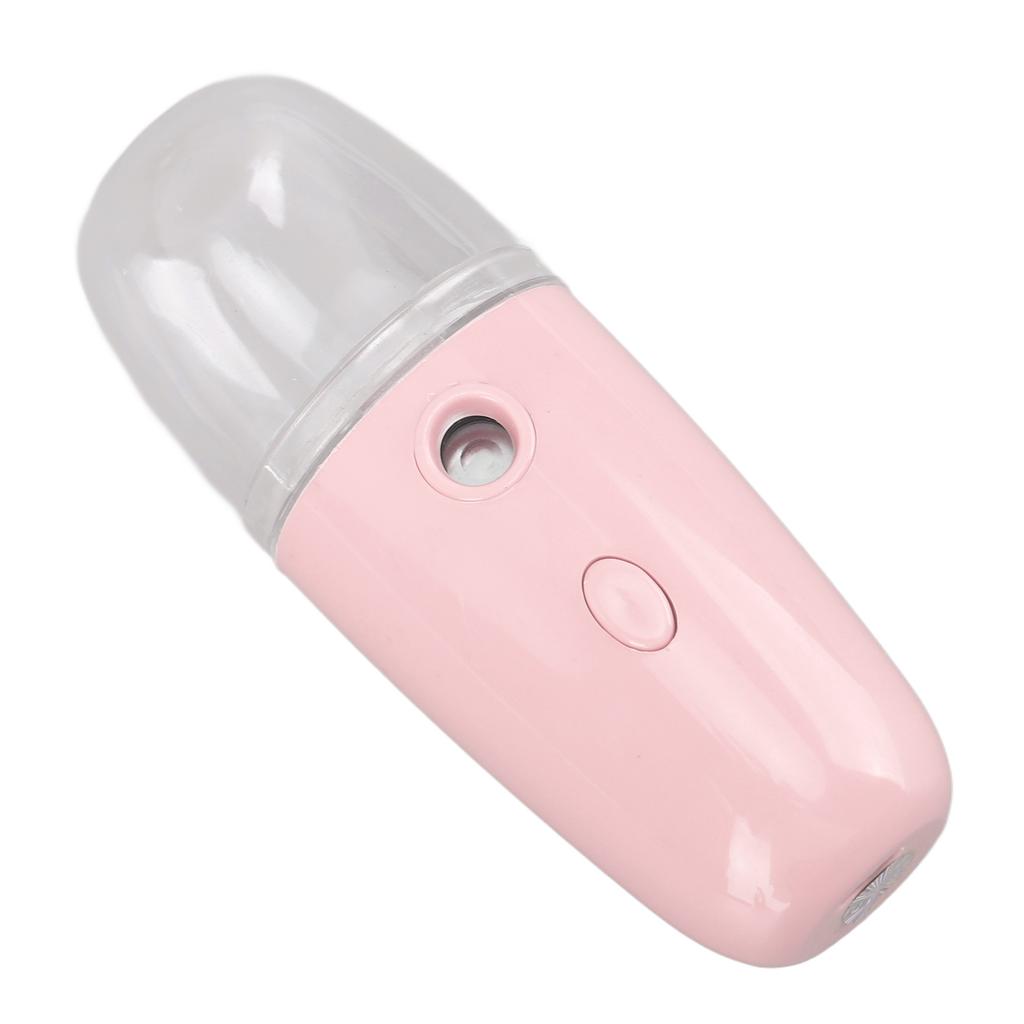30ML Face Hydrating Mist Steam Sprayer 150mAh Portable Facial Humidifier for Hiking Pink