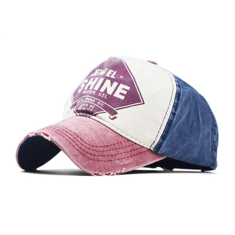 Cap Baseball Shine Letter Coated Pure Cotton Material Sunshade Hat Shading Sun